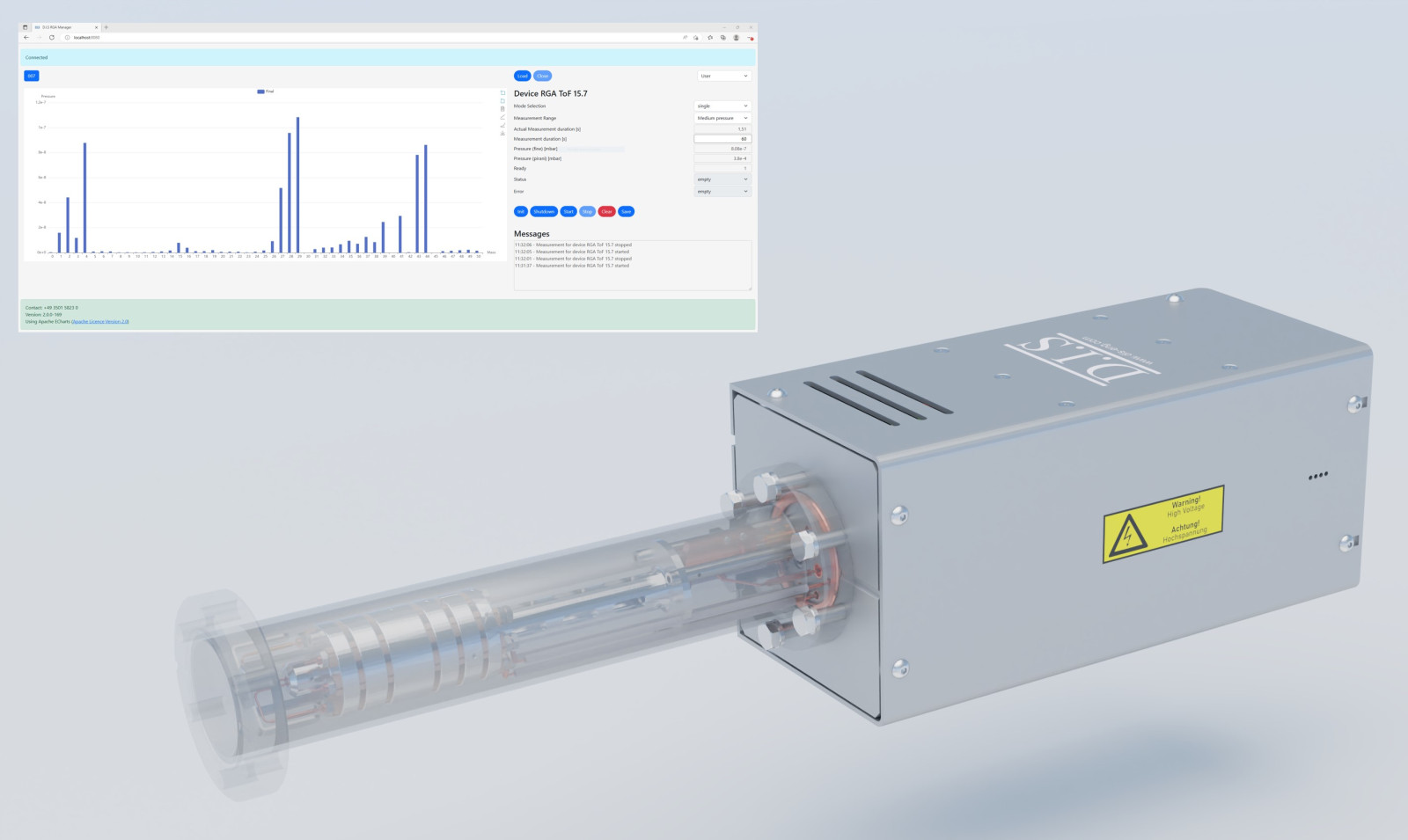 All-In-One Gas Analyzer with spectrum