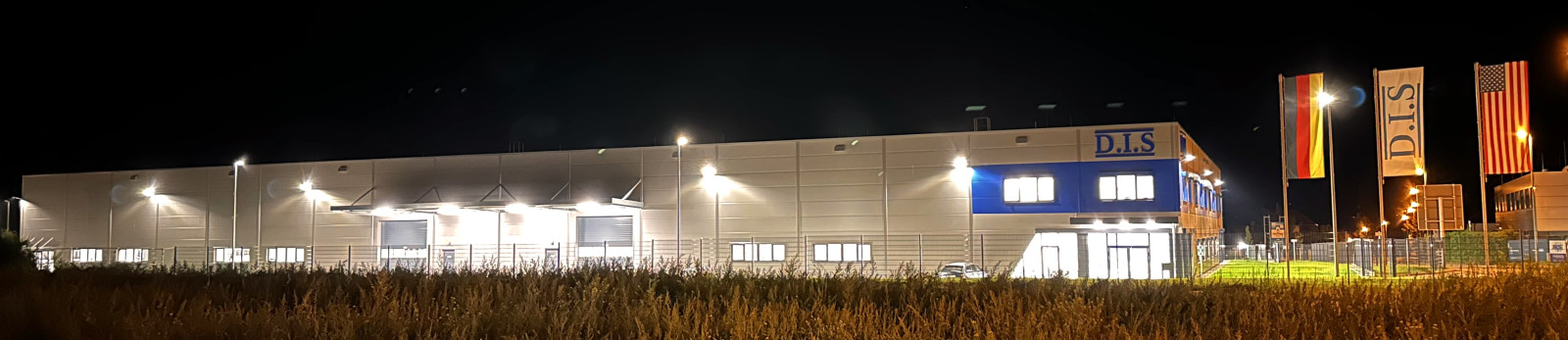 D.I.S site in Pirna at night